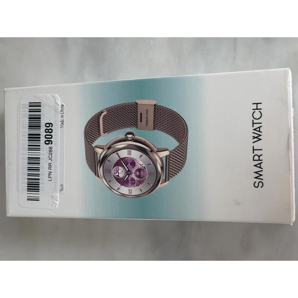 Smart watch. Rose Gold Smart Watch with Silicone and Stainless Steel Bands